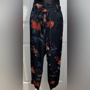 Express Black and Red High-Waisted Trousers
